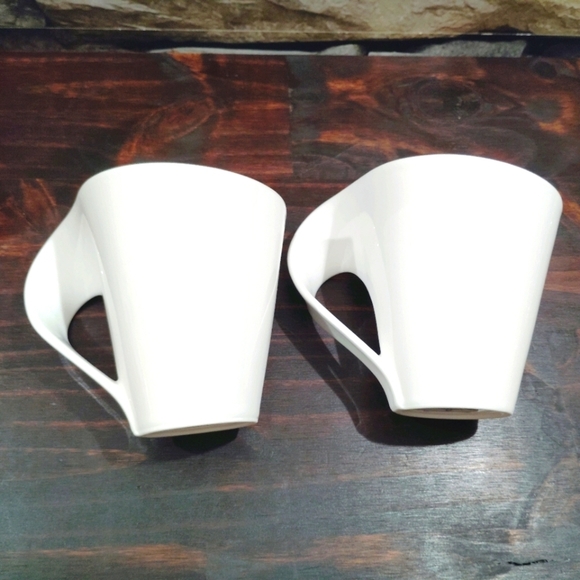Villeroy & Boch Mugs New Wave 1748 Design Luxembourg Swirl Handle Fine China - Picture 11 of 13